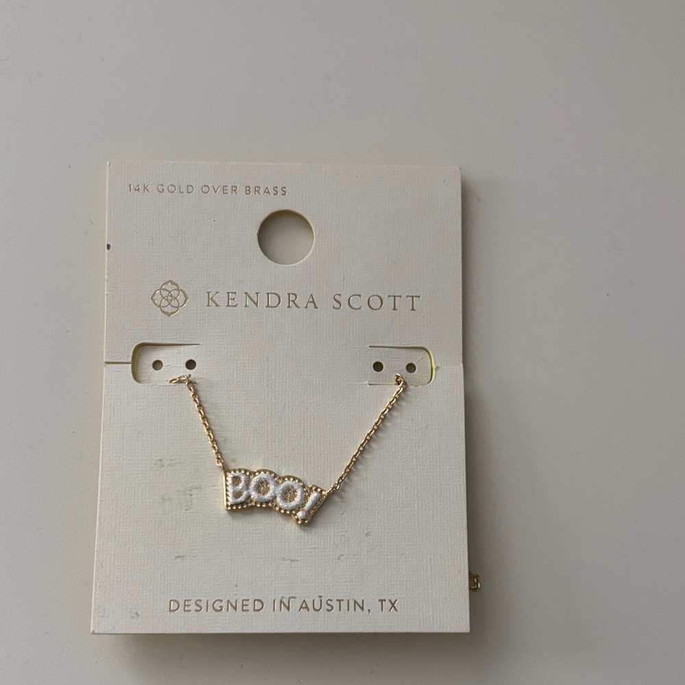 Kendra Scott Gold and White Necklace